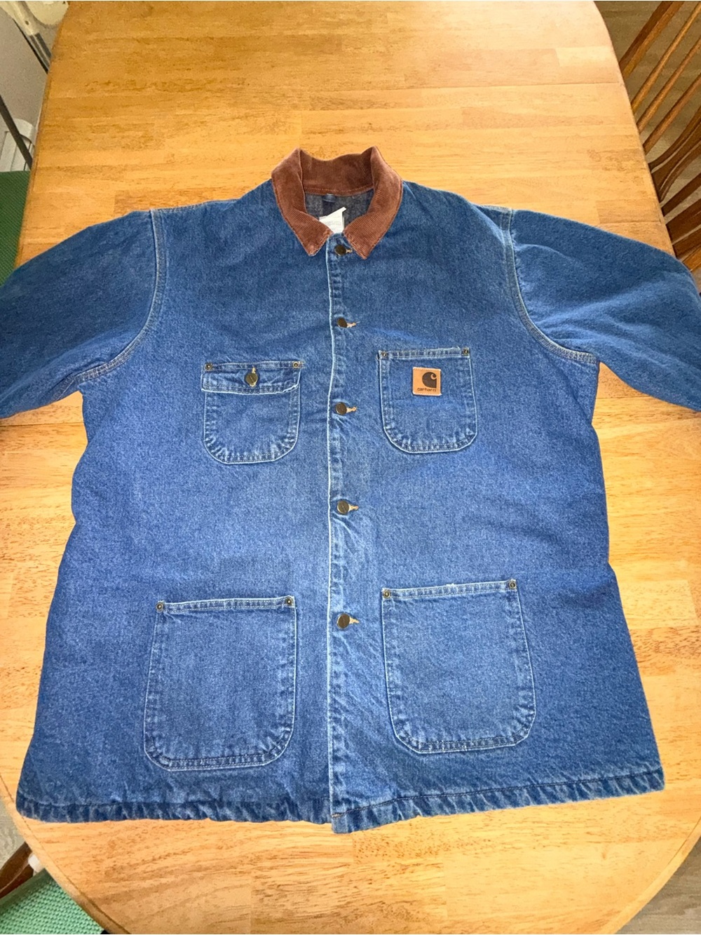 Vintage Carhartt C59 DST USA Made Blanket Lined Denim Chore Coat Jacket XL